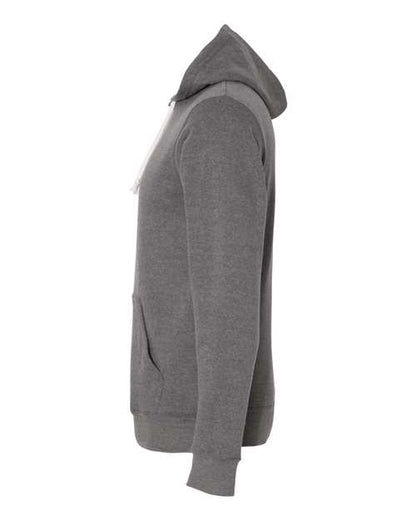 J. America Triblend Fleece Hooded Sweatshirt 8871 Smoke Triblend