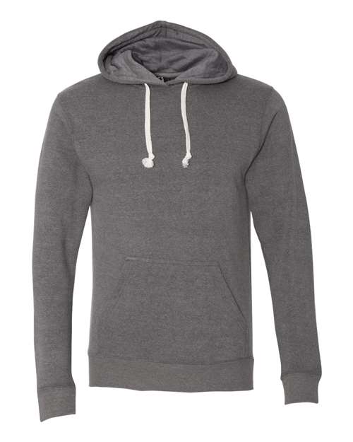 J. America Triblend Fleece Hooded Sweatshirt 8871 Smoke Triblend