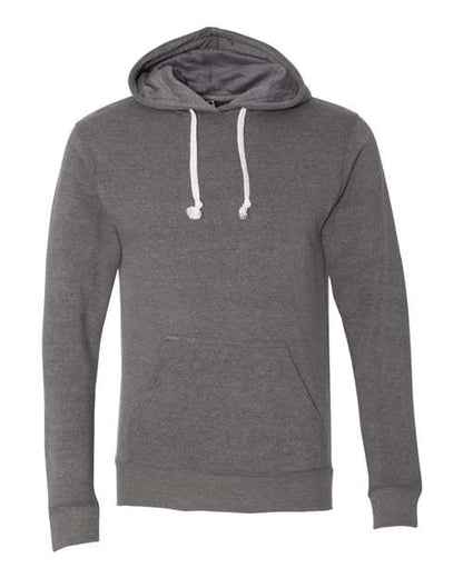 J. America Triblend Fleece Hooded Sweatshirt 8871 Smoke Triblend