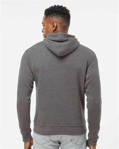 J. America Triblend Fleece Hooded Sweatshirt 8871 Smoke Triblend