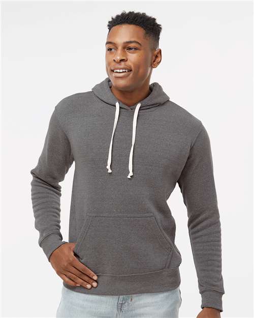 Custom Embroidered  J. America Triblend Fleece Hooded Sweatshirt 8871 Smoke Triblend