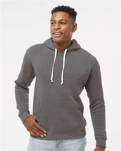 Custom Embroidered  J. America Triblend Fleece Hooded Sweatshirt 8871 Smoke Triblend