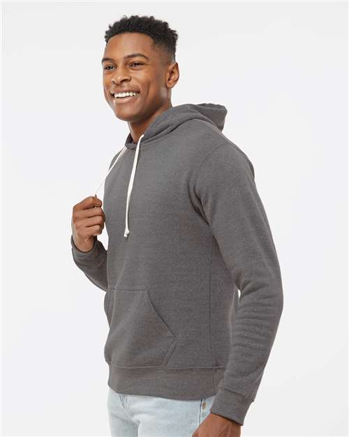 J. America Triblend Fleece Hooded Sweatshirt 8871 Smoke Triblend