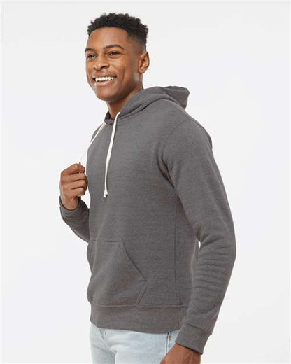 J. America Triblend Fleece Hooded Sweatshirt 8871 Smoke Triblend