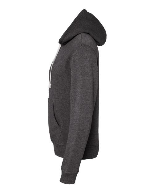 J. America Triblend Fleece Hooded Sweatshirt 8871 Black Triblend