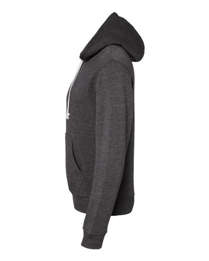 J. America Triblend Fleece Hooded Sweatshirt 8871 Black Triblend
