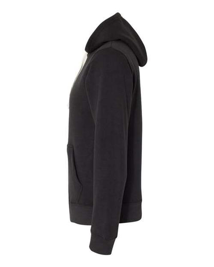 J. America Triblend Fleece Hooded Sweatshirt 8871 Black Solid