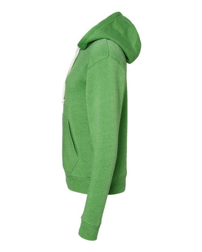 J. America Triblend Fleece Hooded Sweatshirt 8871 Green Triblend