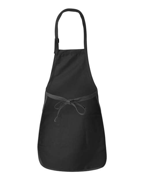 Q-Tees Full-Length Apron with Pouch Pocket Q4250 Custom Embroidered Business Logo