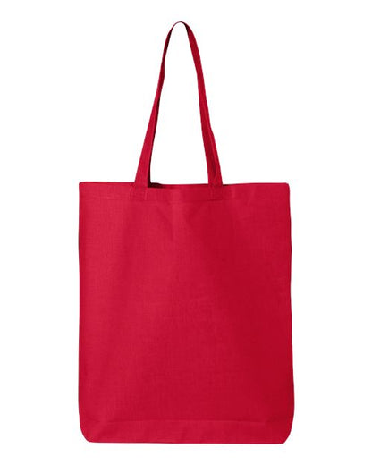 Q-Tees 12L Economical Tote QTBG Custom Embroidered Business Logo