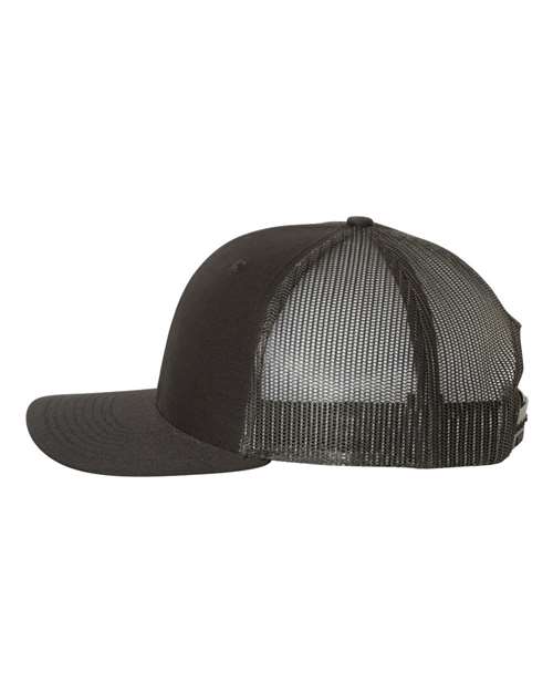 Richardson Snapback Trucker Cap 112 Black Custom Embroidered Business Logo