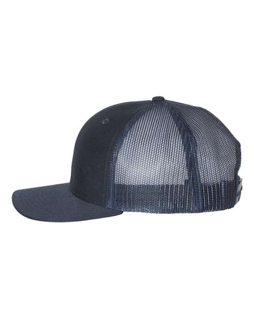 Richardson Snapback Trucker Cap 112 Navy Custom Embroidered Business Logo