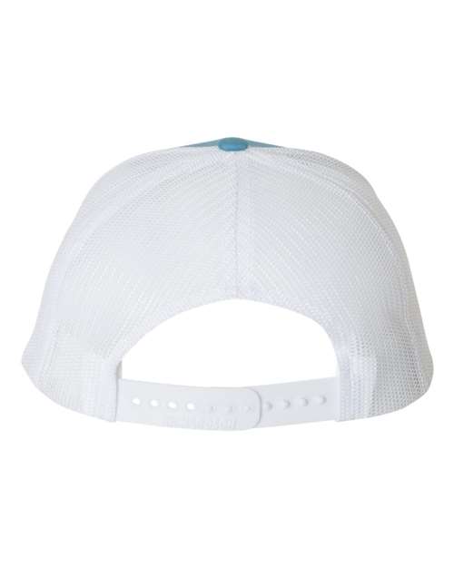 Richardson Snapback Trucker Cap 112 Columbia Blue/ White Custom Embroidered Business Logo