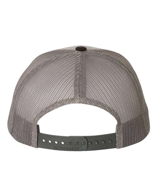 Richardson Snapback Trucker Cap 112 Grey/ Charcoal/ Black Custom Embroidered Business Logo