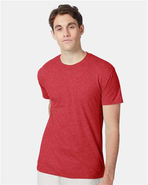 Custom Embroidered  Hanes Perfect-T Triblend T-Shirt 42TB Red Triblend