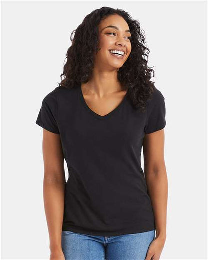 Custom Embroidered  Hanes Perfect-T Women’s Triblend V-Neck T-Shirt 42VT  