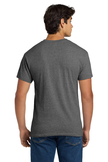 Custom Embroidered Hanes - EcoSmart 50/50 Cotton/Poly T-Shirt.  5170,Oxford Gray