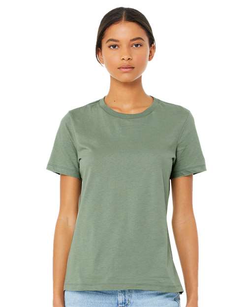 Custom Embroidered  BELLA + CANVAS Women’s Relaxed Jersey Tee 6400 Sage