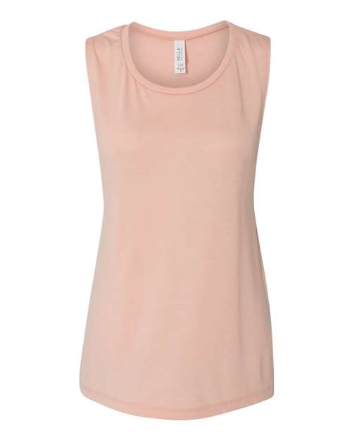 BELLA + CANVAS Women's Flowy Scoop Muscle Tank 8803 Peach