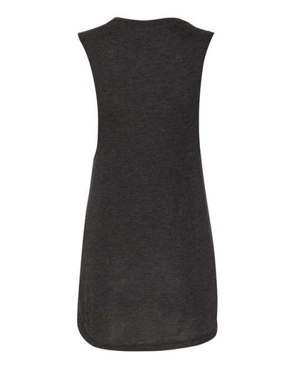 BELLA + CANVAS Women's Flowy Scoop Muscle Tank 8803 Black Heather
