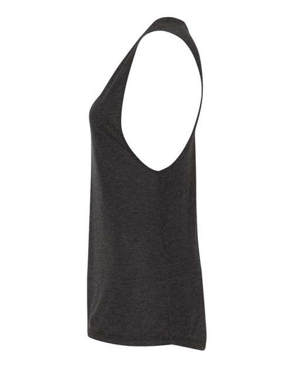 BELLA + CANVAS Women's Flowy Scoop Muscle Tank 8803 Black Heather