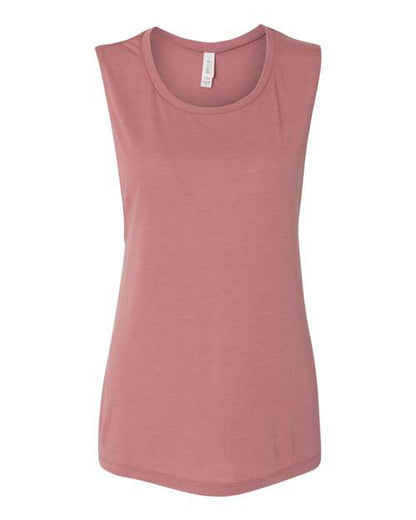 BELLA + CANVAS Women's Flowy Scoop Muscle Tank 8803 Mauve