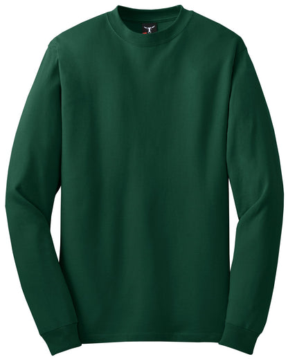 Hanes Beefy-T -  100% Cotton Long Sleeve T-Shirt.  5186