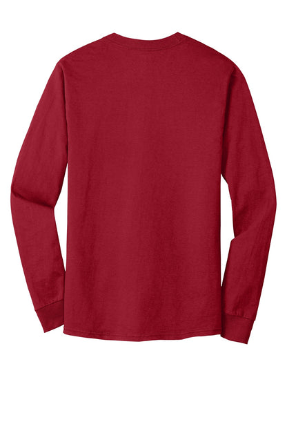 Hanes Beefy-T -  100% Cotton Long Sleeve T-Shirt.  5186