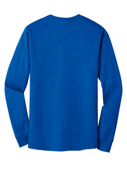 Hanes Beefy-T -  100% Cotton Long Sleeve T-Shirt.  5186
