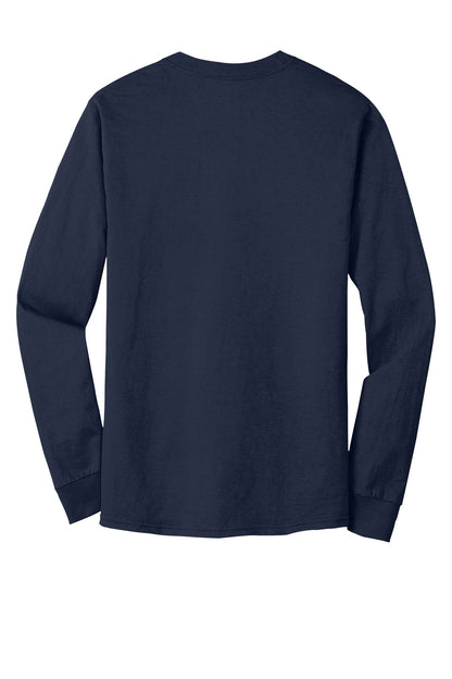 Hanes Beefy-T -  100% Cotton Long Sleeve T-Shirt.  5186