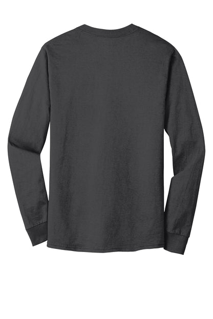 Hanes Beefy-T -  100% Cotton Long Sleeve T-Shirt.  5186
