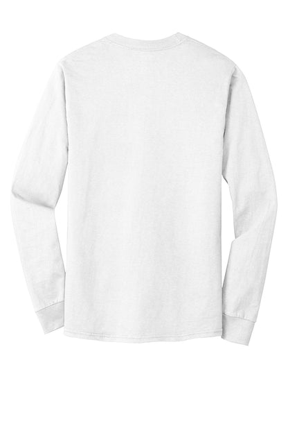 Hanes Beefy-T -  100% Cotton Long Sleeve T-Shirt.  5186