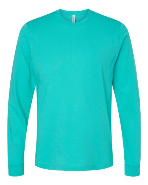 BELLA + CANVAS Eco-Fleece Baller Short Sleeve Hoodie 3501 Teal Custom Embroidered Business Logo