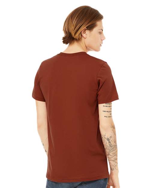 BELLA + CANVAS Jersey Tee 3001 Rust Custom Embroidered Business Logo