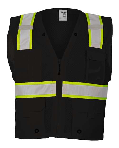 Kishigo EV Series® Enhanced Visibility Multi-Pocket Mesh Vest B100-111