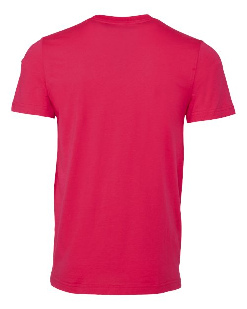 BELLA + CANVAS Jersey Tee 3001 Fuchsia Custom Embroidered Business Logo