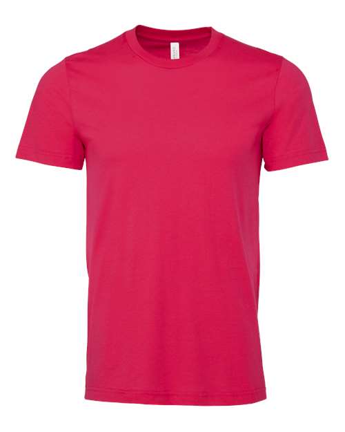 BELLA + CANVAS Jersey Tee 3001 Fuchsia Custom Embroidered Business Logo