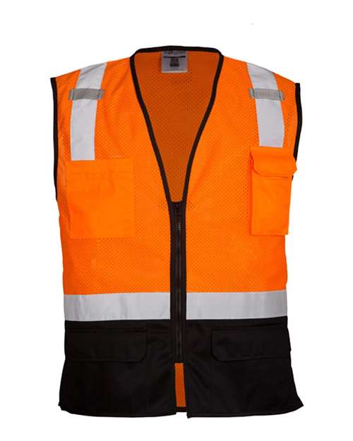 Kishigo Unisex Black Bottom Mesh Class 2 Vest 1509