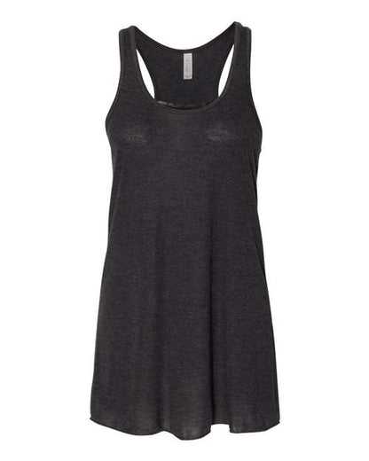 BELLA + CANVAS Women's Flowy Racerback Tank 8800 Black Heather