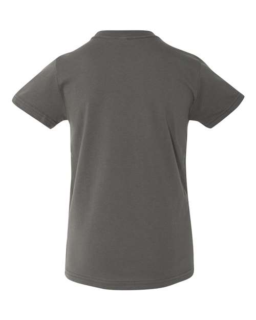 BELLA + CANVAS Youth Jersey Tee 3001Y Ash Custom Embroidered Business Logo