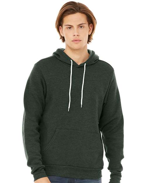 BELLA + CANVAS Sponge Fleece Hoodie 3719 Heather Dust Custom Embroidered Business Logo