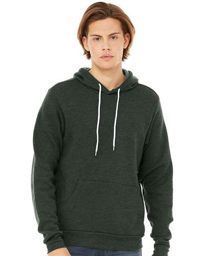 BELLA + CANVAS Sponge Fleece Hoodie 3719 Heather Dust Custom Embroidered Business Logo