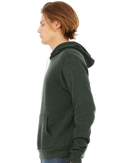 BELLA + CANVAS Sponge Fleece Hoodie 3719 Heather Forest Custom Embroidered Business Logo