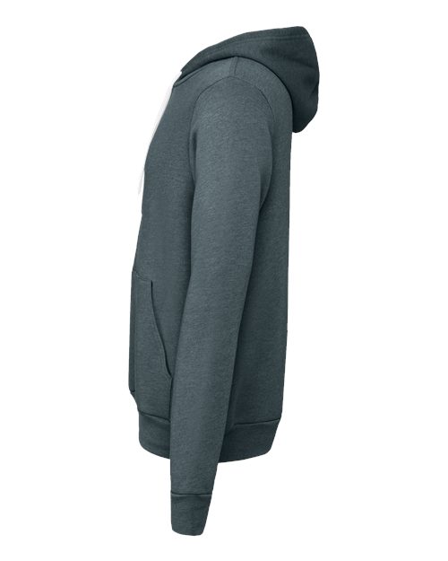 BELLA + CANVAS Sponge Fleece Hoodie 3719 Heather Slate Custom Embroidered Business Logo