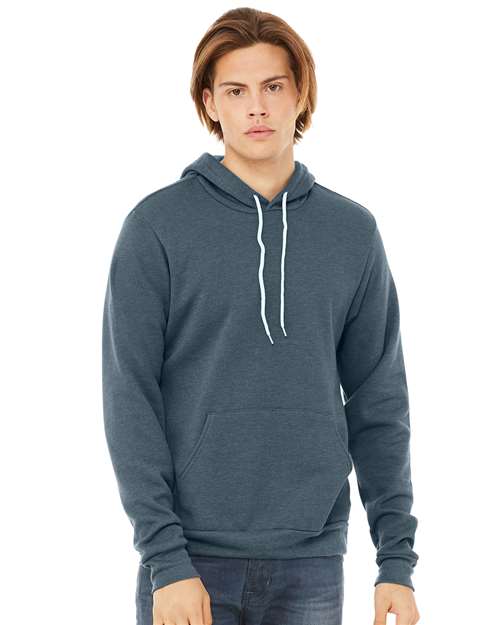 BELLA + CANVAS Sponge Fleece Hoodie 3719 Heather Sand Dune Custom Embroidered Business Logo
