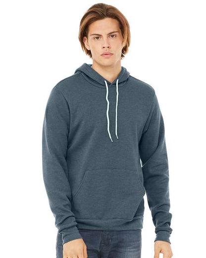 BELLA + CANVAS Sponge Fleece Hoodie 3719 Heather Sand Dune Custom Embroidered Business Logo