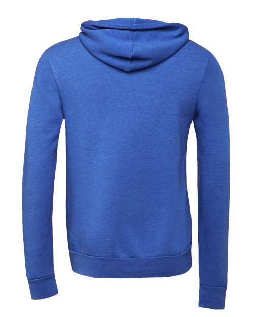 BELLA + CANVAS Sponge Fleece Hoodie 3719 Heather True Royal Custom Embroidered Business Logo