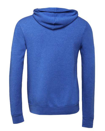BELLA + CANVAS Sponge Fleece Hoodie 3719 Heather True Royal Custom Embroidered Business Logo