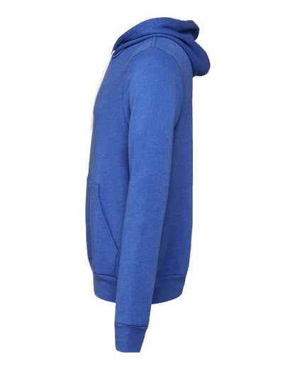 BELLA + CANVAS Sponge Fleece Hoodie 3719 Heather True Royal Custom Embroidered Business Logo