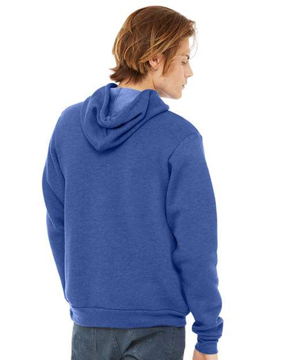 BELLA + CANVAS Sponge Fleece Hoodie 3719 Heather True Royal Custom Embroidered Business Logo